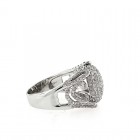 1.92 Cts. 14K White Gold Clustered Ladies Diamond Cocktail Ring